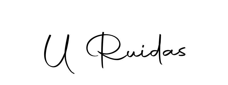 The best way (Autography-DOLnW) to make a short signature is to pick only two or three words in your name. The name U Ruidas include a total of six letters. For converting this name. U Ruidas signature style 10 images and pictures png