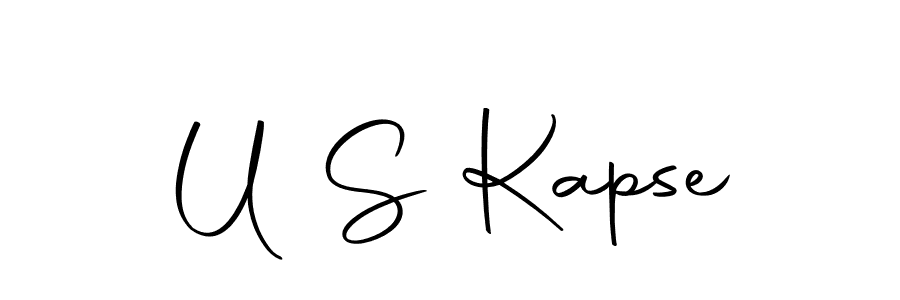 The best way (Autography-DOLnW) to make a short signature is to pick only two or three words in your name. The name U S Kapse include a total of six letters. For converting this name. U S Kapse signature style 10 images and pictures png
