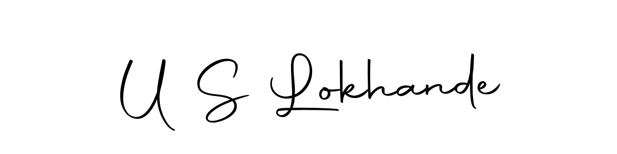 Make a beautiful signature design for name U S Lokhande. Use this online signature maker to create a handwritten signature for free. U S Lokhande signature style 10 images and pictures png