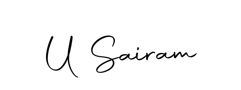 How to make U Sairam signature? Autography-DOLnW is a professional autograph style. Create handwritten signature for U Sairam name. U Sairam signature style 10 images and pictures png