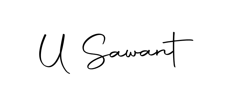 Create a beautiful signature design for name U Sawant. With this signature (Autography-DOLnW) fonts, you can make a handwritten signature for free. U Sawant signature style 10 images and pictures png