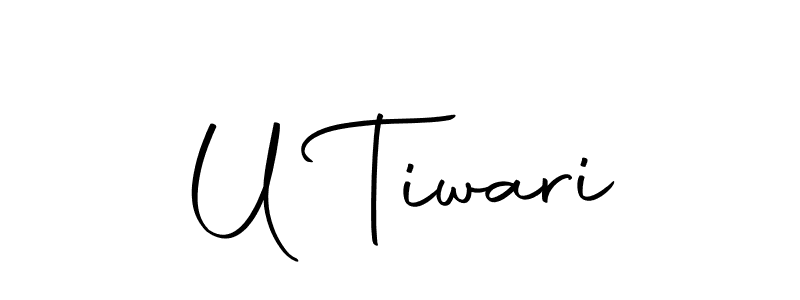 Make a beautiful signature design for name U Tiwari. Use this online signature maker to create a handwritten signature for free. U Tiwari signature style 10 images and pictures png