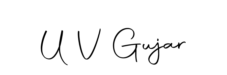 U V Gujar stylish signature style. Best Handwritten Sign (Autography-DOLnW) for my name. Handwritten Signature Collection Ideas for my name U V Gujar. U V Gujar signature style 10 images and pictures png