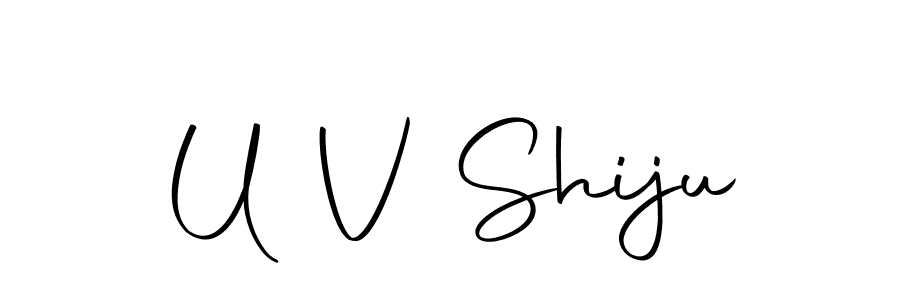 How to make U V Shiju signature? Autography-DOLnW is a professional autograph style. Create handwritten signature for U V Shiju name. U V Shiju signature style 10 images and pictures png