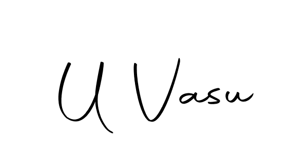 Design your own signature with our free online signature maker. With this signature software, you can create a handwritten (Autography-DOLnW) signature for name U Vasu. U Vasu signature style 10 images and pictures png