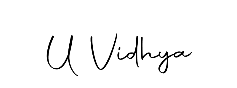 It looks lik you need a new signature style for name U Vidhya. Design unique handwritten (Autography-DOLnW) signature with our free signature maker in just a few clicks. U Vidhya signature style 10 images and pictures png