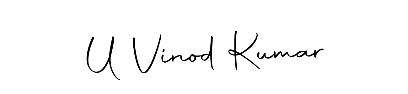 The best way (Autography-DOLnW) to make a short signature is to pick only two or three words in your name. The name U Vinod Kumar include a total of six letters. For converting this name. U Vinod Kumar signature style 10 images and pictures png