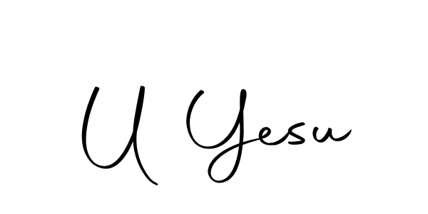 Make a beautiful signature design for name U Yesu. With this signature (Autography-DOLnW) style, you can create a handwritten signature for free. U Yesu signature style 10 images and pictures png