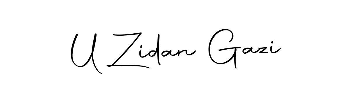 Create a beautiful signature design for name U Zidan Gazi. With this signature (Autography-DOLnW) fonts, you can make a handwritten signature for free. U Zidan Gazi signature style 10 images and pictures png