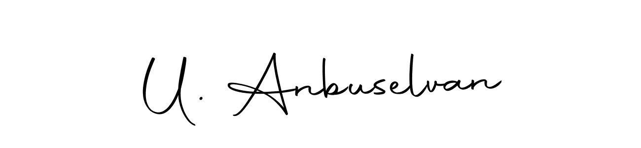 if you are searching for the best signature style for your name U. Anbuselvan. so please give up your signature search. here we have designed multiple signature styles  using Autography-DOLnW. U. Anbuselvan signature style 10 images and pictures png