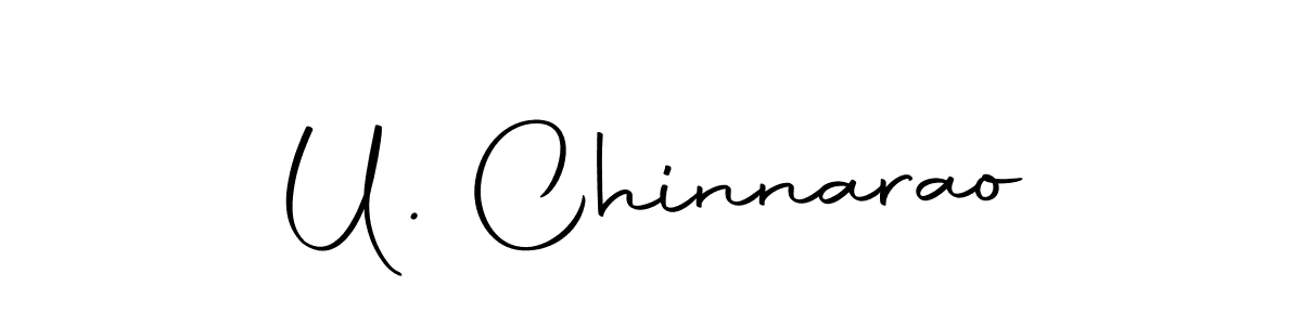 Create a beautiful signature design for name U. Chinnarao. With this signature (Autography-DOLnW) fonts, you can make a handwritten signature for free. U. Chinnarao signature style 10 images and pictures png