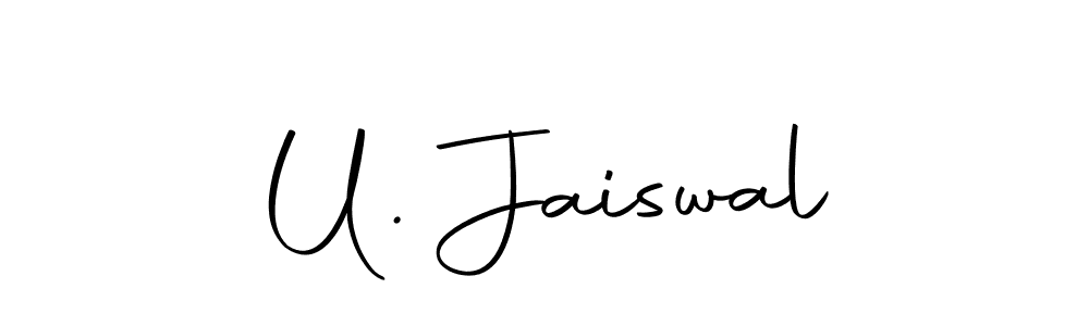 This is the best signature style for the U. Jaiswal name. Also you like these signature font (Autography-DOLnW). Mix name signature. U. Jaiswal signature style 10 images and pictures png