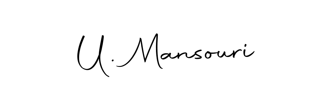 Make a beautiful signature design for name U. Mansouri. With this signature (Autography-DOLnW) style, you can create a handwritten signature for free. U. Mansouri signature style 10 images and pictures png