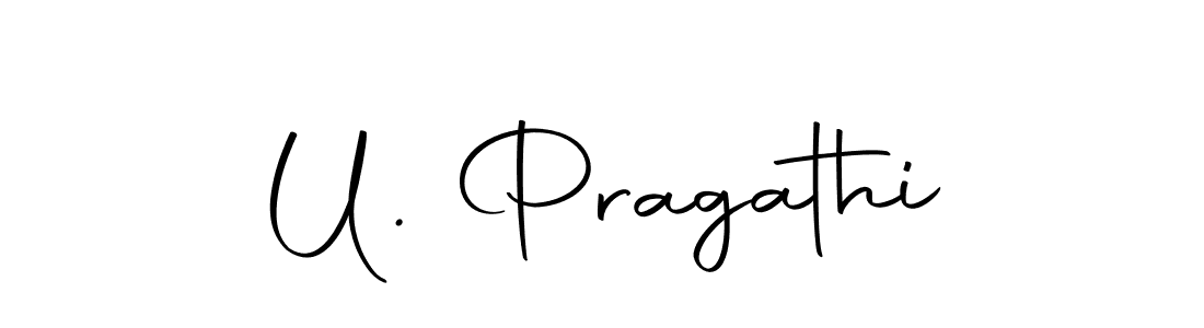 This is the best signature style for the U. Pragathi name. Also you like these signature font (Autography-DOLnW). Mix name signature. U. Pragathi signature style 10 images and pictures png