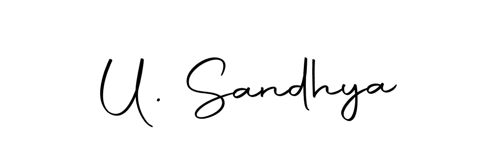 Autography-DOLnW is a professional signature style that is perfect for those who want to add a touch of class to their signature. It is also a great choice for those who want to make their signature more unique. Get U. Sandhya name to fancy signature for free. U. Sandhya signature style 10 images and pictures png