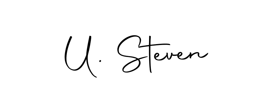 Create a beautiful signature design for name U. Steven. With this signature (Autography-DOLnW) fonts, you can make a handwritten signature for free. U. Steven signature style 10 images and pictures png