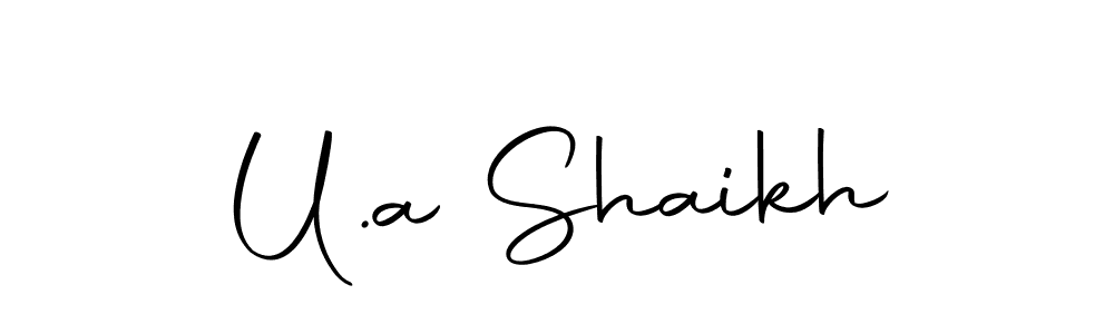 U.a Shaikh stylish signature style. Best Handwritten Sign (Autography-DOLnW) for my name. Handwritten Signature Collection Ideas for my name U.a Shaikh. U.a Shaikh signature style 10 images and pictures png