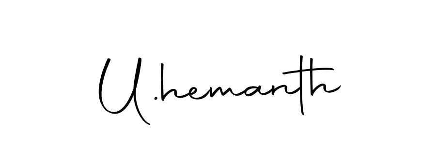 You can use this online signature creator to create a handwritten signature for the name U.hemanth. This is the best online autograph maker. U.hemanth signature style 10 images and pictures png