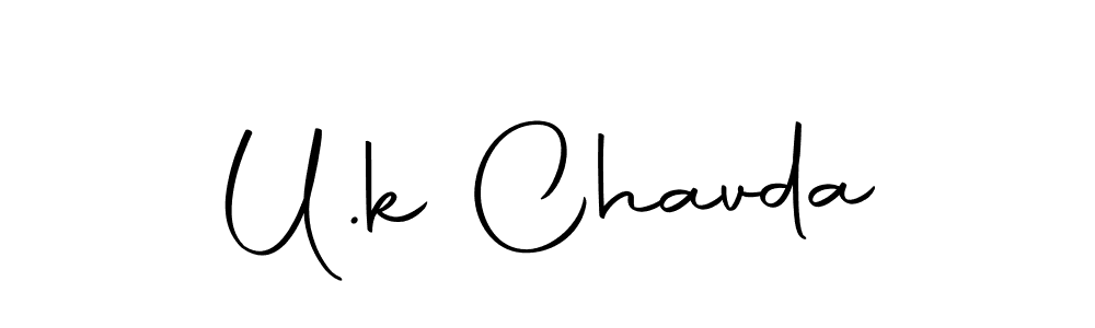 The best way (Autography-DOLnW) to make a short signature is to pick only two or three words in your name. The name U.k Chavda include a total of six letters. For converting this name. U.k Chavda signature style 10 images and pictures png