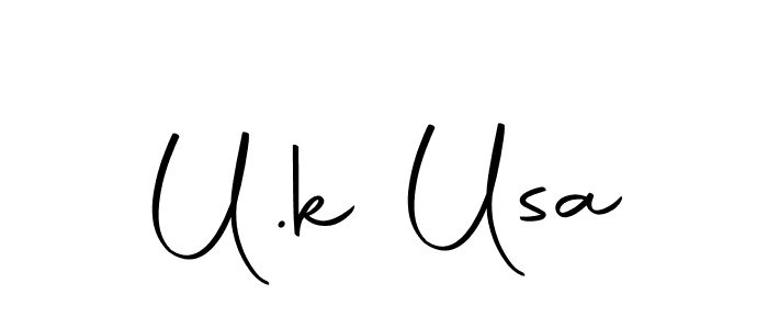 Design your own signature with our free online signature maker. With this signature software, you can create a handwritten (Autography-DOLnW) signature for name U.k Usa. U.k Usa signature style 10 images and pictures png