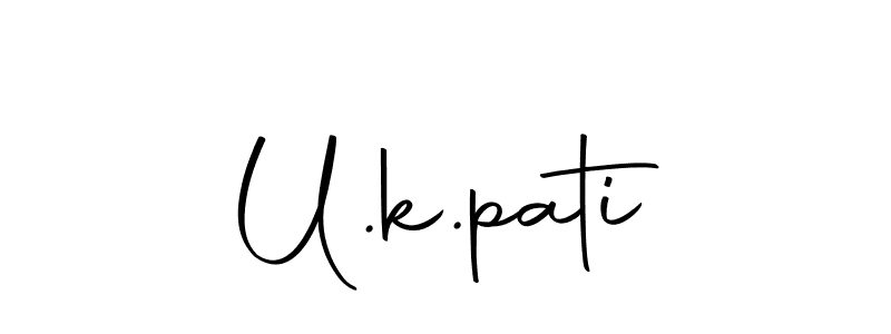 The best way (Autography-DOLnW) to make a short signature is to pick only two or three words in your name. The name U.k.pati include a total of six letters. For converting this name. U.k.pati signature style 10 images and pictures png