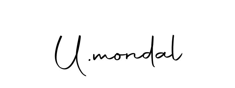 The best way (Autography-DOLnW) to make a short signature is to pick only two or three words in your name. The name U.mondal include a total of six letters. For converting this name. U.mondal signature style 10 images and pictures png