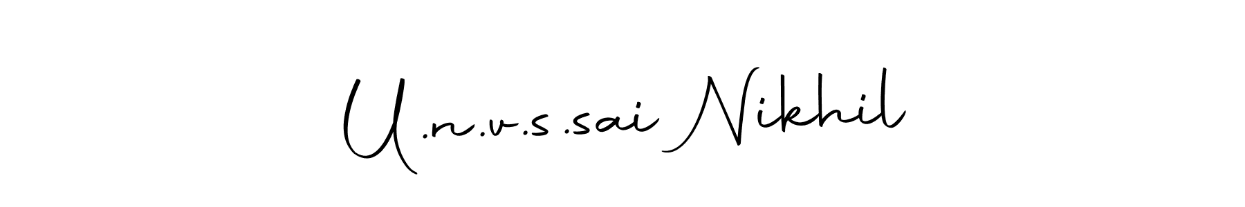 Design your own signature with our free online signature maker. With this signature software, you can create a handwritten (Autography-DOLnW) signature for name U.n.v.s.sai Nikhil. U.n.v.s.sai Nikhil signature style 10 images and pictures png