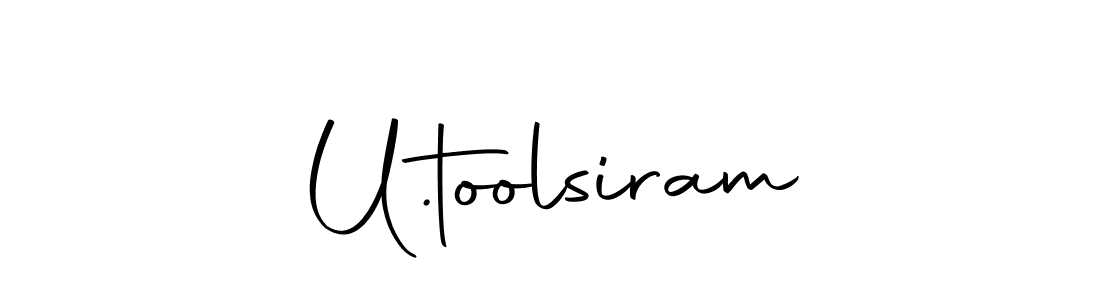 You should practise on your own different ways (Autography-DOLnW) to write your name (U.toolsiram) in signature. don't let someone else do it for you. U.toolsiram signature style 10 images and pictures png