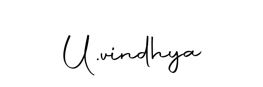 You should practise on your own different ways (Autography-DOLnW) to write your name (U.vindhya) in signature. don't let someone else do it for you. U.vindhya signature style 10 images and pictures png