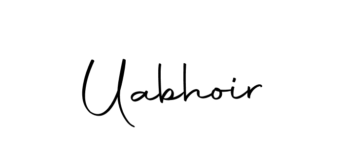 How to make Uabhoir name signature. Use Autography-DOLnW style for creating short signs online. This is the latest handwritten sign. Uabhoir signature style 10 images and pictures png