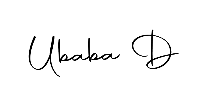 You should practise on your own different ways (Autography-DOLnW) to write your name (Ubaba D) in signature. don't let someone else do it for you. Ubaba D signature style 10 images and pictures png