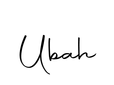 Design your own signature with our free online signature maker. With this signature software, you can create a handwritten (Autography-DOLnW) signature for name Ubah. Ubah signature style 10 images and pictures png