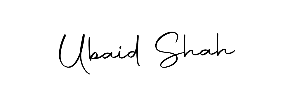 Create a beautiful signature design for name Ubaid Shah. With this signature (Autography-DOLnW) fonts, you can make a handwritten signature for free. Ubaid Shah signature style 10 images and pictures png