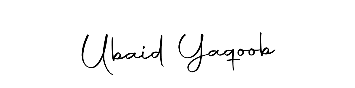 Design your own signature with our free online signature maker. With this signature software, you can create a handwritten (Autography-DOLnW) signature for name Ubaid Yaqoob. Ubaid Yaqoob signature style 10 images and pictures png