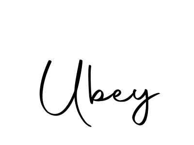 Use a signature maker to create a handwritten signature online. With this signature software, you can design (Autography-DOLnW) your own signature for name Ubey. Ubey signature style 10 images and pictures png