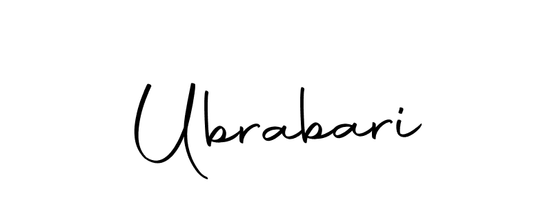 Create a beautiful signature design for name Ubrabari. With this signature (Autography-DOLnW) fonts, you can make a handwritten signature for free. Ubrabari signature style 10 images and pictures png