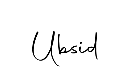 Design your own signature with our free online signature maker. With this signature software, you can create a handwritten (Autography-DOLnW) signature for name Ubsid. Ubsid signature style 10 images and pictures png