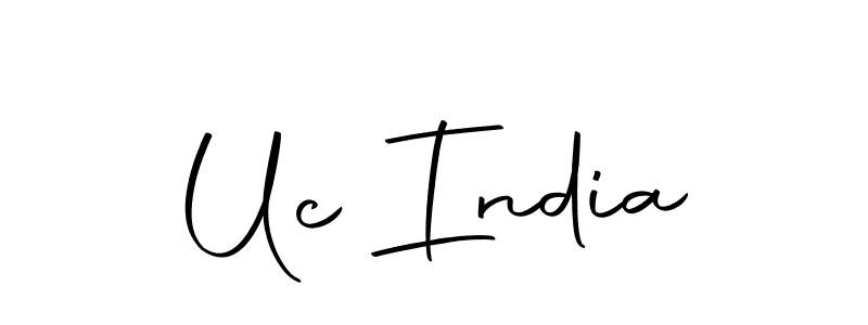 The best way (Autography-DOLnW) to make a short signature is to pick only two or three words in your name. The name Uc India include a total of six letters. For converting this name. Uc India signature style 10 images and pictures png