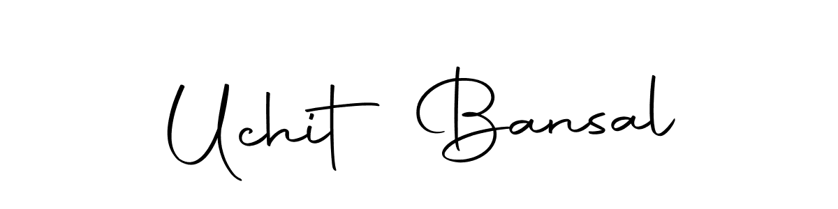 Use a signature maker to create a handwritten signature online. With this signature software, you can design (Autography-DOLnW) your own signature for name Uchit Bansal. Uchit Bansal signature style 10 images and pictures png