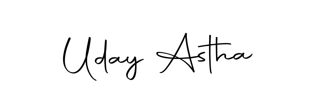 Uday Astha stylish signature style. Best Handwritten Sign (Autography-DOLnW) for my name. Handwritten Signature Collection Ideas for my name Uday Astha. Uday Astha signature style 10 images and pictures png