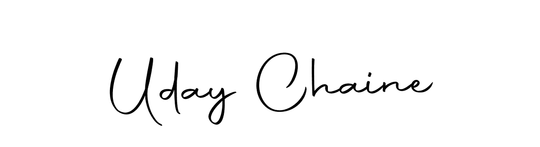 Make a beautiful signature design for name Uday Chaine. Use this online signature maker to create a handwritten signature for free. Uday Chaine signature style 10 images and pictures png