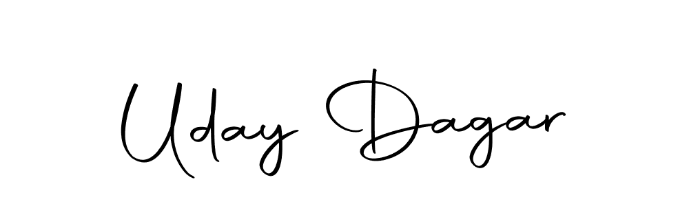 How to make Uday Dagar name signature. Use Autography-DOLnW style for creating short signs online. This is the latest handwritten sign. Uday Dagar signature style 10 images and pictures png