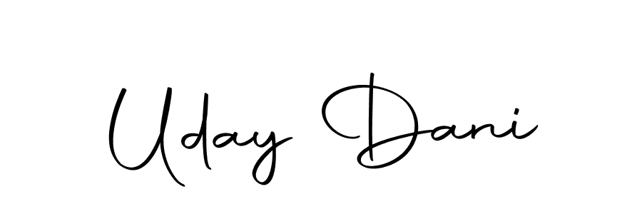 How to make Uday Dani name signature. Use Autography-DOLnW style for creating short signs online. This is the latest handwritten sign. Uday Dani signature style 10 images and pictures png