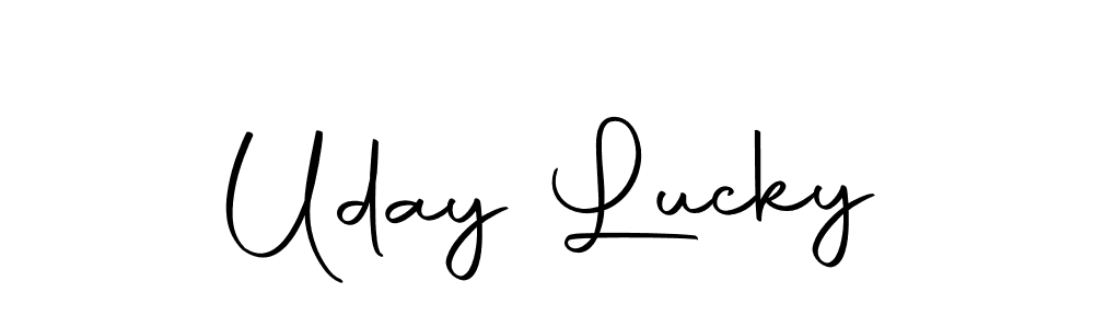 This is the best signature style for the Uday Lucky name. Also you like these signature font (Autography-DOLnW). Mix name signature. Uday Lucky signature style 10 images and pictures png