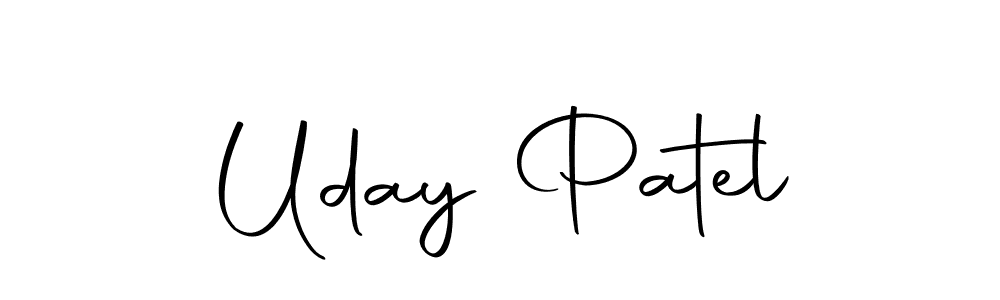 Create a beautiful signature design for name Uday Patel. With this signature (Autography-DOLnW) fonts, you can make a handwritten signature for free. Uday Patel signature style 10 images and pictures png