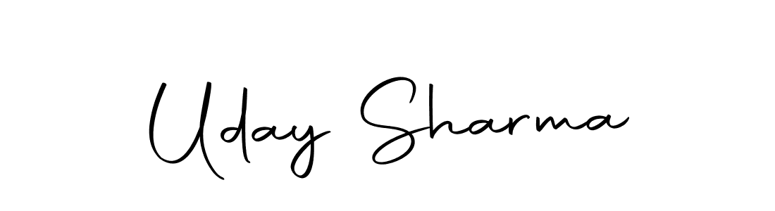 Make a beautiful signature design for name Uday Sharma. With this signature (Autography-DOLnW) style, you can create a handwritten signature for free. Uday Sharma signature style 10 images and pictures png