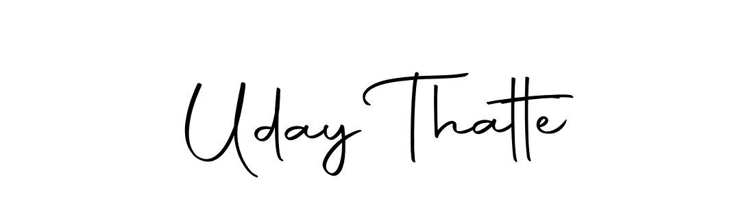 Create a beautiful signature design for name Uday Thatte. With this signature (Autography-DOLnW) fonts, you can make a handwritten signature for free. Uday Thatte signature style 10 images and pictures png
