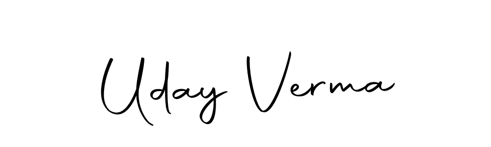 Also we have Uday Verma name is the best signature style. Create professional handwritten signature collection using Autography-DOLnW autograph style. Uday Verma signature style 10 images and pictures png