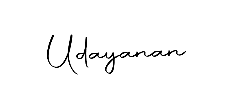 Design your own signature with our free online signature maker. With this signature software, you can create a handwritten (Autography-DOLnW) signature for name Udayanan. Udayanan signature style 10 images and pictures png