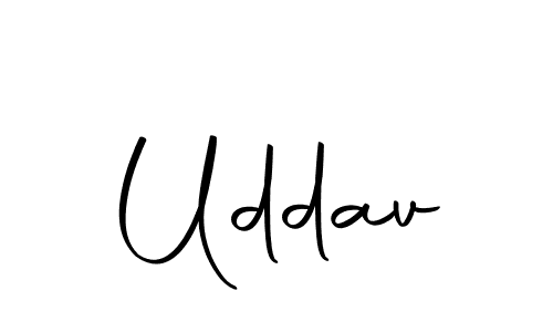 How to make Uddav name signature. Use Autography-DOLnW style for creating short signs online. This is the latest handwritten sign. Uddav signature style 10 images and pictures png